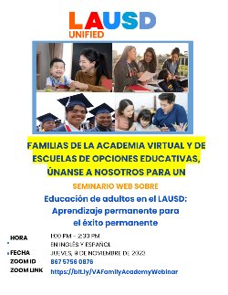 Informacion de Seminario Web Familiar