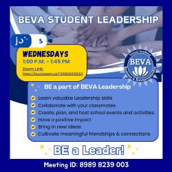 BEVA Student Leadership Flyer