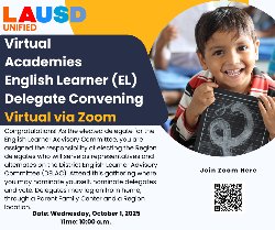 Virtual Academy English Learner Delegate Convening English Post